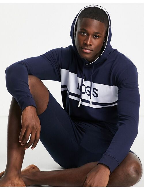 Hugo Boss BOSS Bodywear logo hoodie in navy