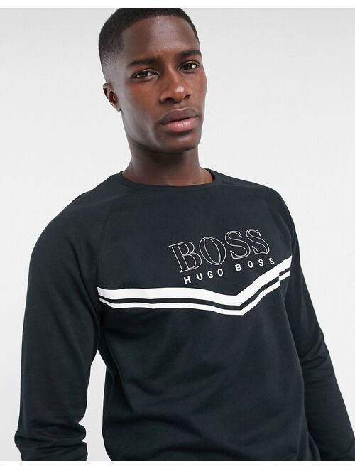 Hugo Boss Bodywear logo sweatshirt in black