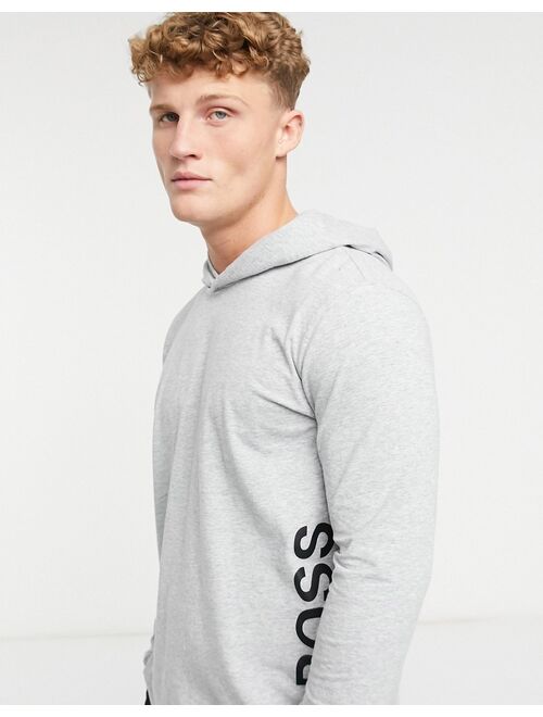 Hugo Boss Bodywear logo hoodie in gray