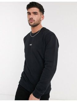 Weevo contrast logo sweatshirt in black