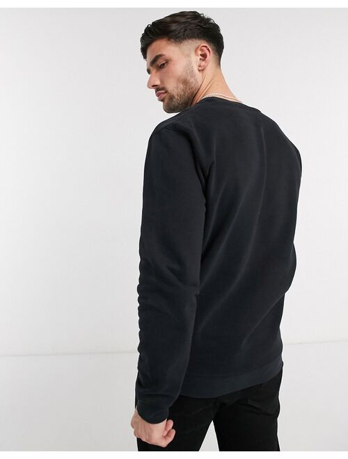 Hugo Boss Weevo contrast logo sweatshirt in black