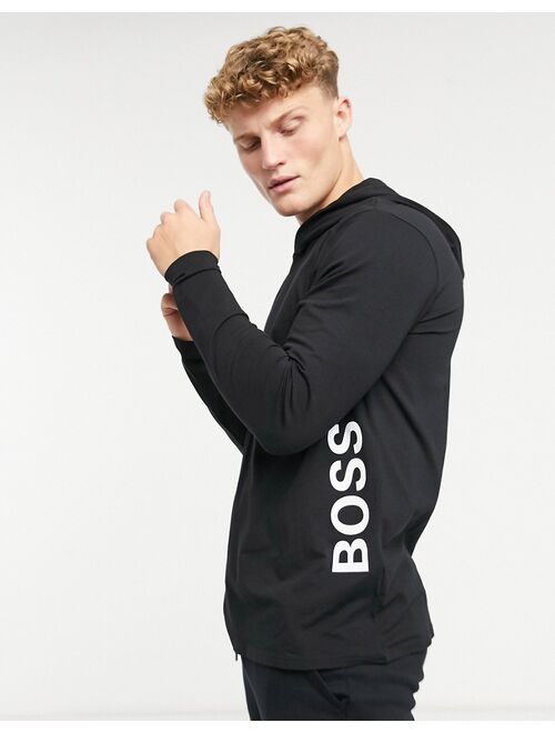 Hugo Boss Bodywear logo hoodie in black
