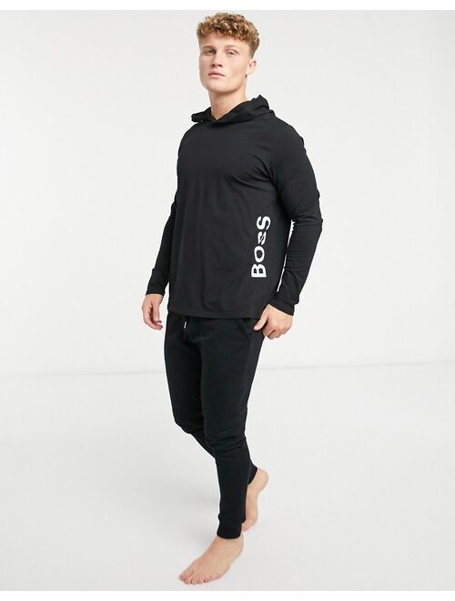 Hugo Boss Bodywear logo hoodie in black