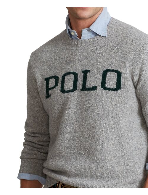 Polo Ralph Lauren Men's Logo Speckled Wool-Blend Sweater