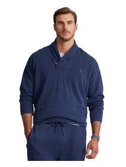 Men's Big & Tall Luxury Jersey Shawl Pullover