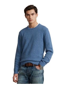 Men's Speckled Wool-Blend Crewneck Sweater