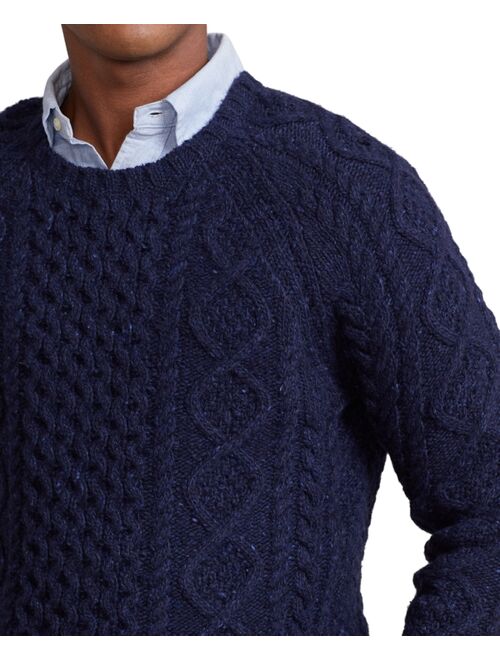 Polo Ralph Lauren Men's Speckled Aran-Knit Wool-Blend Sweater