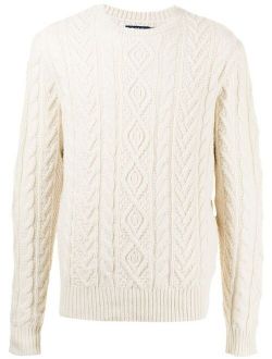 cable-knit wool jumper