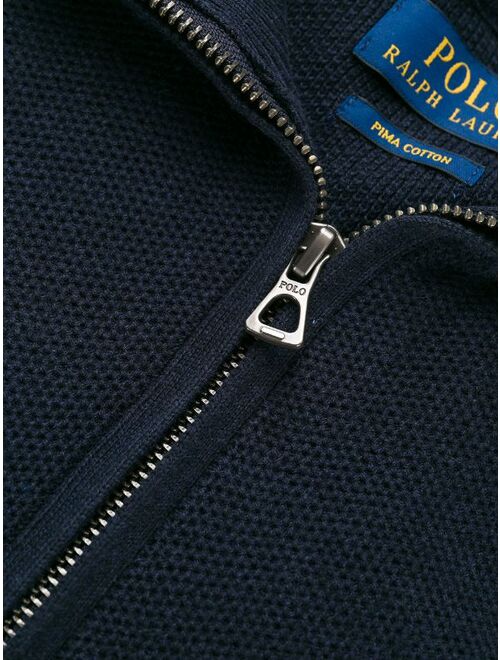Polo Ralph Lauren logo embroidered half-zip jumper