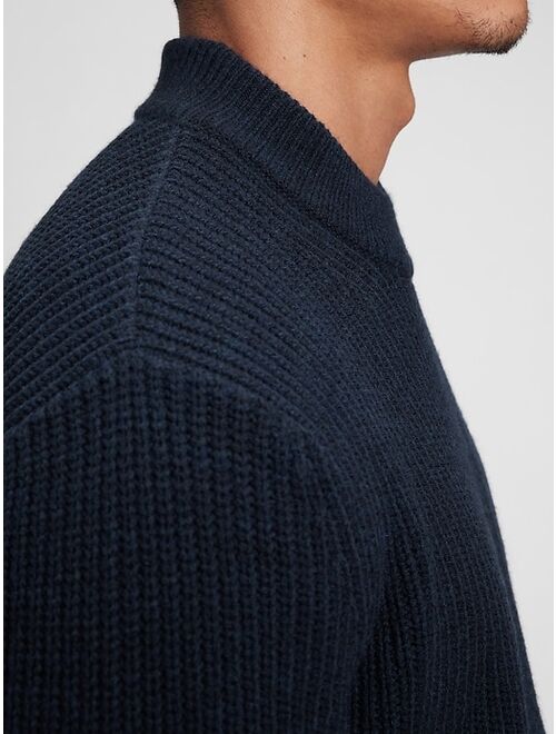 GAP Merino Shaker-Stitch Mockneck Sweater