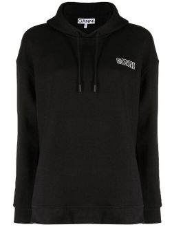 logo-embroidered oversize hoodie