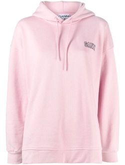 logo-embroidered long-sleeve hoodie