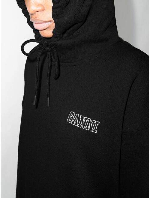 GANNI Software embroidered logo hoodie