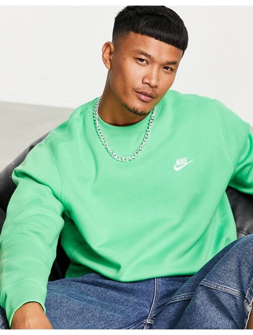 Nike Club hoodie in light green spark