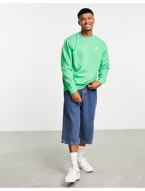 Nike Club hoodie in light green spark