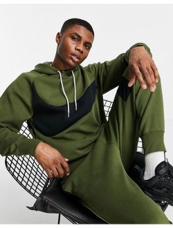 Swoosh Pack Tech Fleece hoodie in khaki
