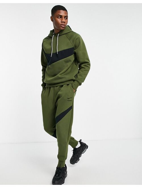 Nike Swoosh Pack Tech Fleece hoodie in khaki