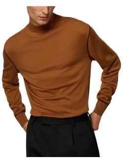 BOSS Men's Mock-Neck Virgin Wool Sweater