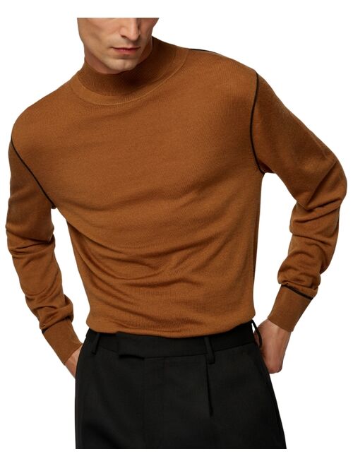 Hugo Boss BOSS Men's Mock-Neck Virgin Wool Sweater