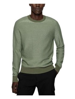 BOSS Men's Floating-Jacquard Sweater