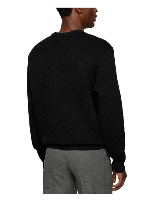 Hugo Boss BOSS Men's Wool-Blend Relaxed-Fit Sweater