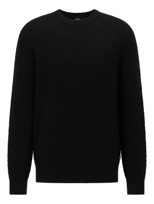 Hugo Boss BOSS Men's Wool-Blend Relaxed-Fit Sweater