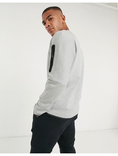 Nike Tech Fleece crew neck sweatshirt in gray