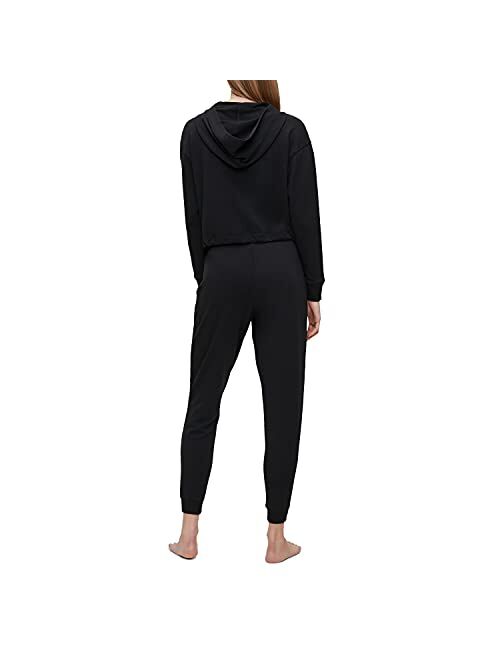 Calvin Klein Women's Ck One French Terry Cropped Long Sleeve Hoodie