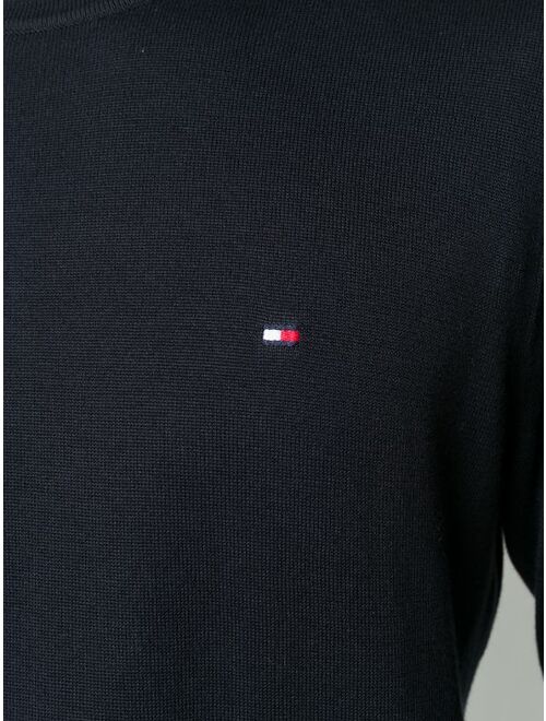 Tommy Hilfiger Cotton Crew Neck Pullover Embroidered Logo Jumper Sweater