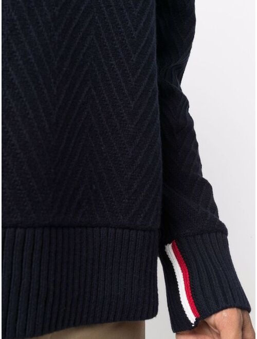 Polo Ralph Lauren Zigzag Jumper Crew Neck Long Sleeve Rib-Knit Pullover Sweater