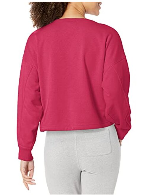 Champion Women's Campus French Terry Cropped Graphic Crew