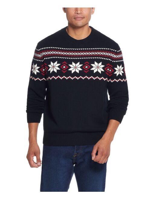 Weatherproof Vintage Men's Snowflake Crew Neck Sweater