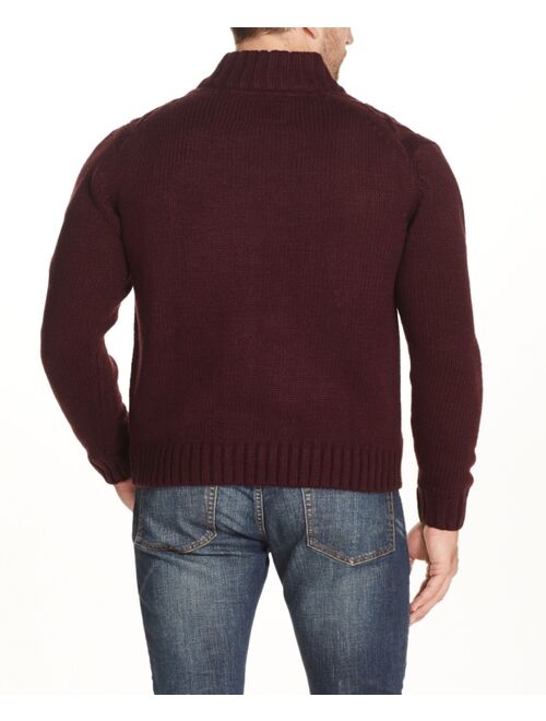 Weatherproof Vintage Men's Military Inspired Button Mock Sweater