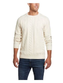 Men's Cable Long Sleeves Crew Neck Sweater