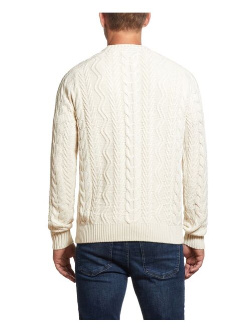 Weatherproof Vintage Men's Cable Long Sleeves Crew Neck Sweater