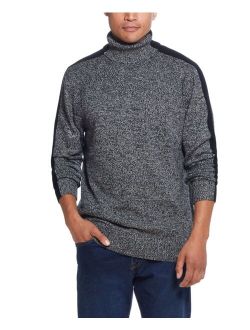Men's Racing Stripe Turtleneck Sweater