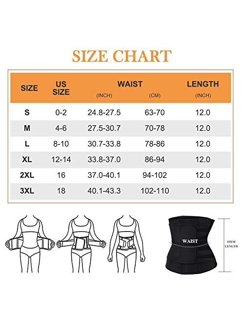 TrainingGirl Sweat Band Corset Waist Trainer Cincher Trimmer for Women Tummy Control Sauna Workout Belt Slimmer Body Shaper