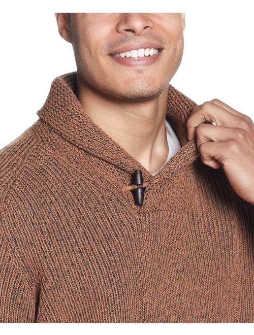 Weatherproof Vintage Men's Shaker Toggle Shawl Collar Sweater