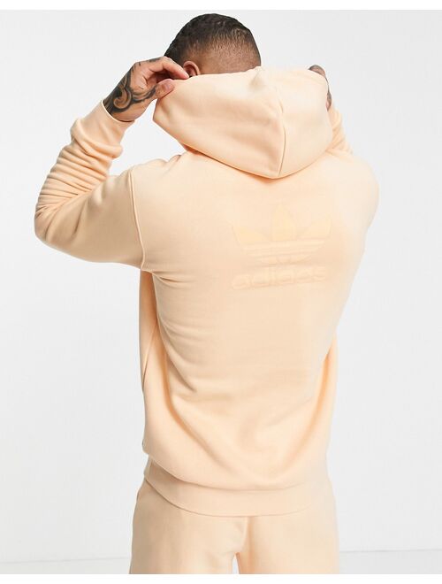Adidas Originals Originals trefoil marshmallow hoodie in orange