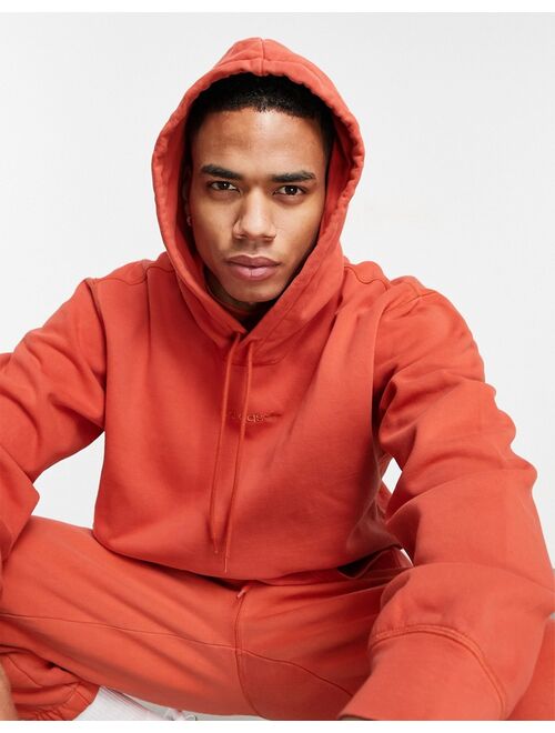 Adidas Originals Originals Premium Sweats overdyed hoodie in burnt orange