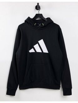 winterized hoodie with large logo in black