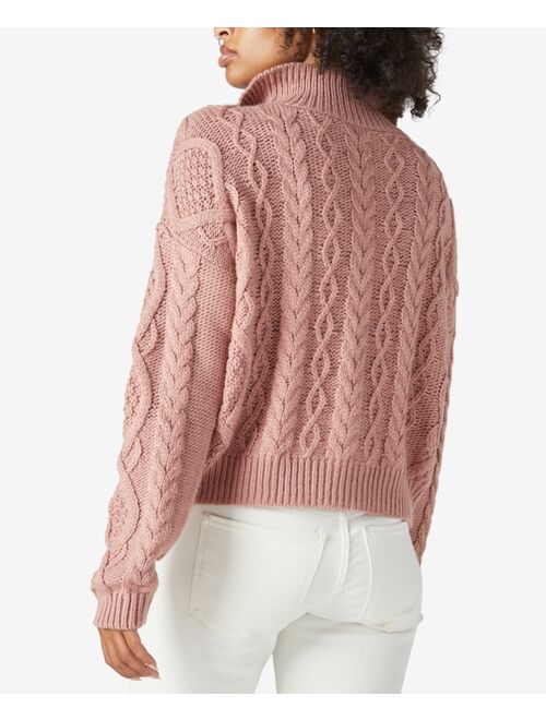 Lucky Brand Cable-Knit Half-Zip Sweater