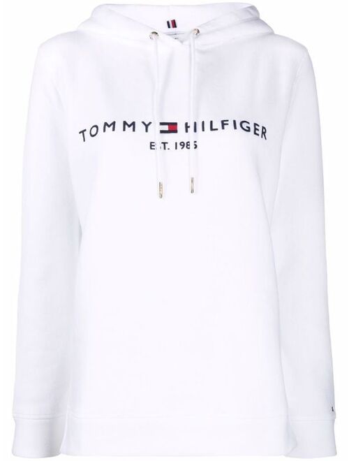 Tommy Hilfiger logo-print drawstring hoodie