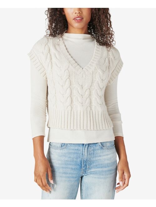 Lucky Brand Cable-Knit Sweater Vest