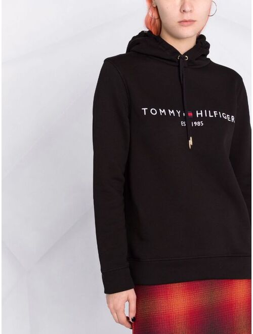 Tommy Hilfiger logo-print drawstring hoodie
