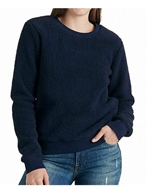Lucky Brand Women's Sherpa Crew Neck Pullover Sweater