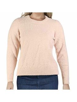 Women's Crew Neck Eyelash Sweater