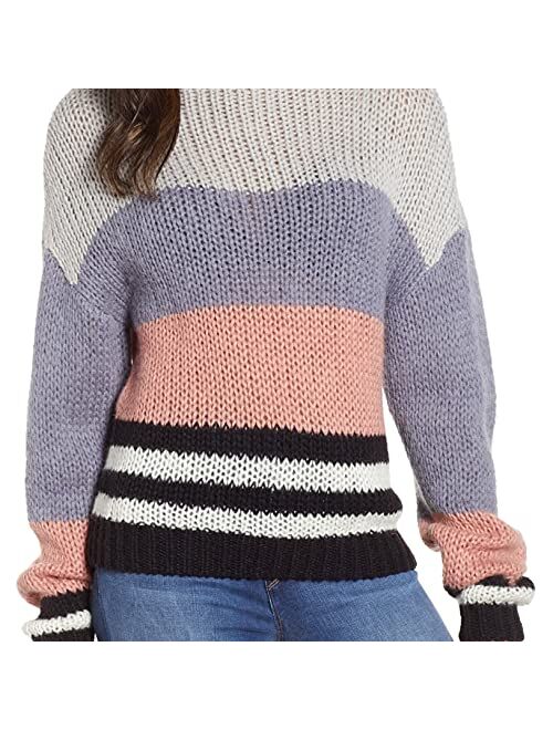 Lucky Brand Women's Bold Stripe Pullover Sweater