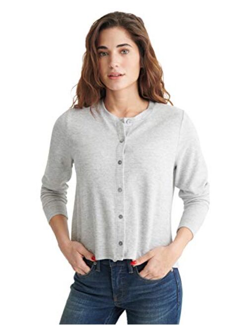 Lucky Brand Women's Long Sleeve Button Front Cloud Jersey Cardigan