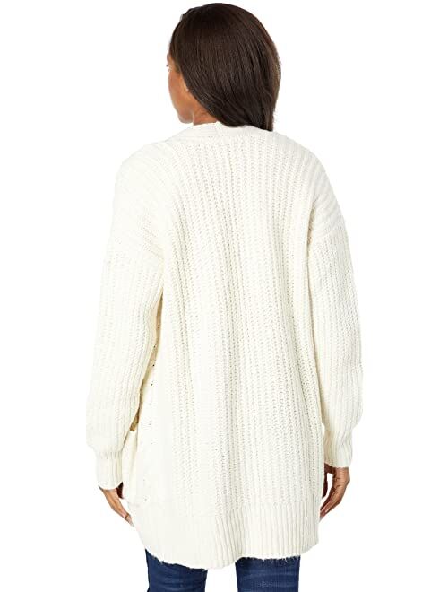 Lucky Brand Cable Open Cardigan